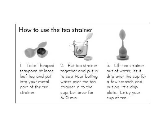 how to use tea strainer